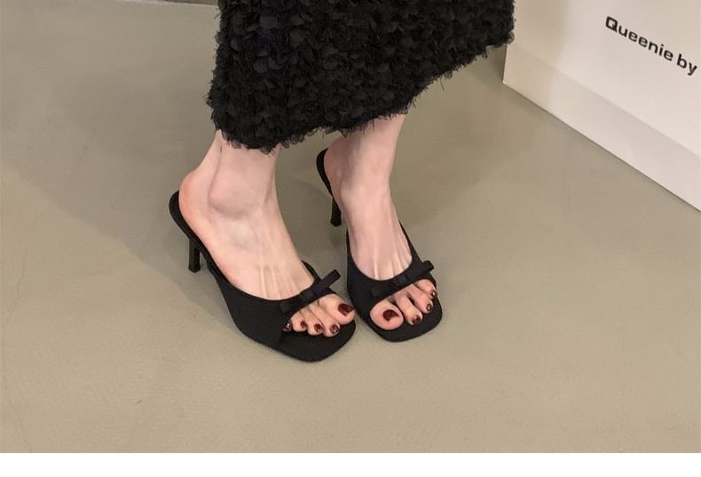 High Heel Square Toe Sandals