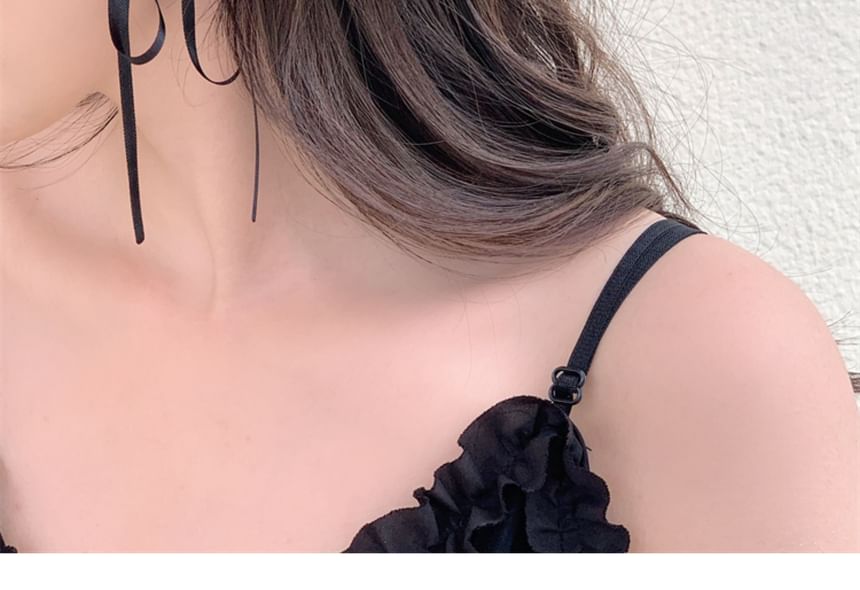 Ribbon Flower Stud Earring