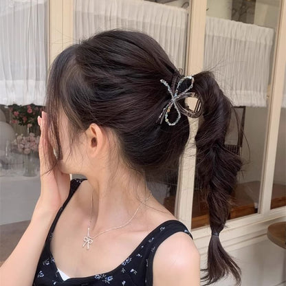 Beaded Acrylic Hair Bow Claw