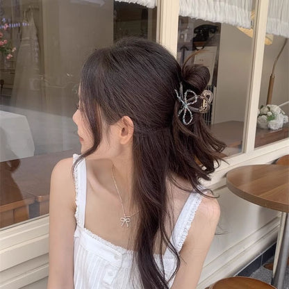 Beaded Acrylic Hair Bow Claw