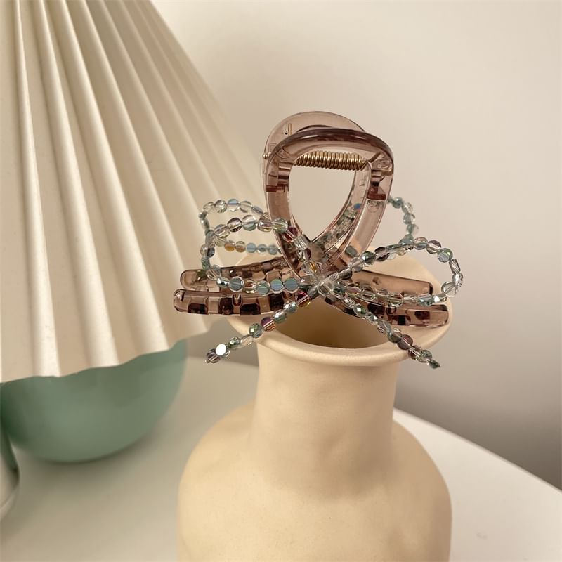 Beaded Acrylic Hair Bow Claw