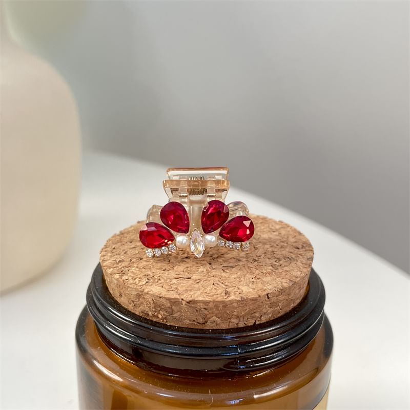 Hair Pearl Claw Acrylic Rhinestone Faux