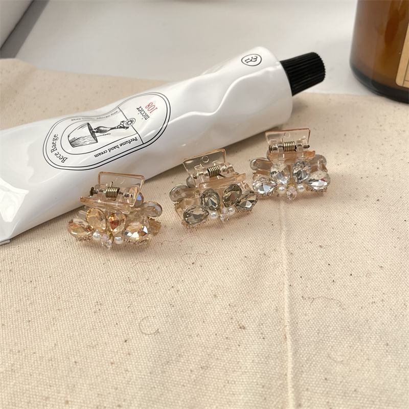 Hair Pearl Claw Acrylic Rhinestone Faux