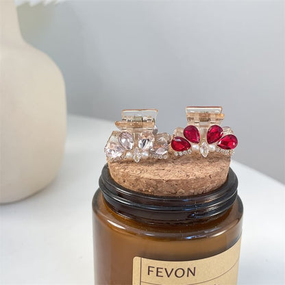 Hair Pearl Claw Acrylic Rhinestone Faux