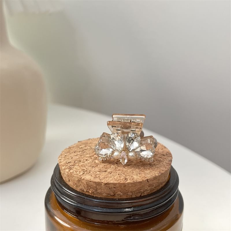 Hair Pearl Claw Acrylic Rhinestone Faux