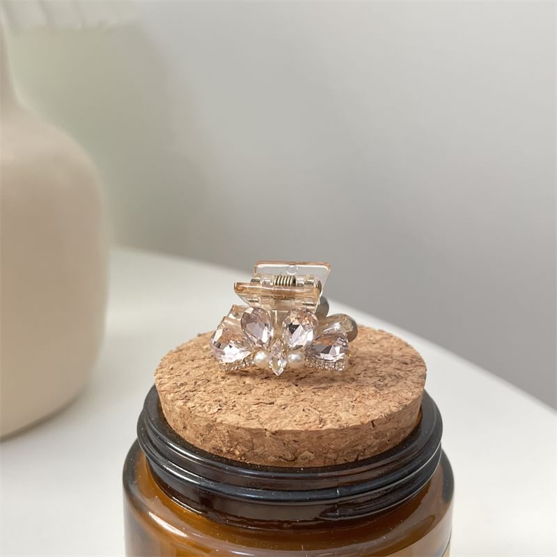 Hair Pearl Claw Acrylic Rhinestone Faux