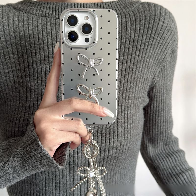 Dot Strap Polka / Set Case Phone Bow