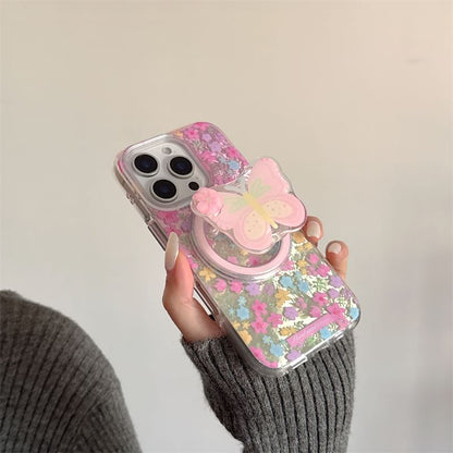 Floral (Compatible Print Case Phone Magnetic with MagSafe)