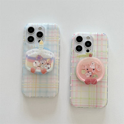 with (Compatible Case Phone Plaid Magnetic MagSafe)