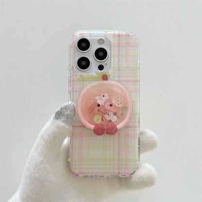 with (Compatible Case Phone Plaid Magnetic MagSafe)