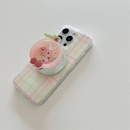 with (Compatible Case Phone Plaid Magnetic MagSafe)