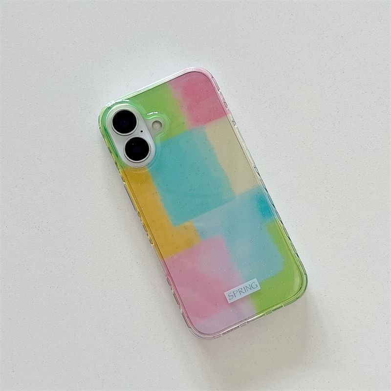 Set Phone Block Color Strap Case /