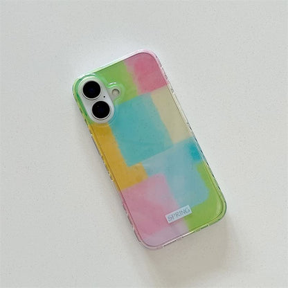 Set Phone Block Color Strap Case /