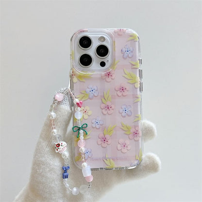 / Floral Strap Set Phone Case