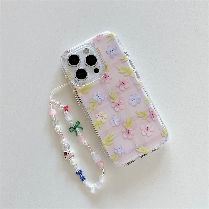/ Floral Strap Set Phone Case