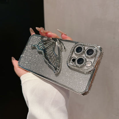 Case Embellished Stand Butterfly Phone