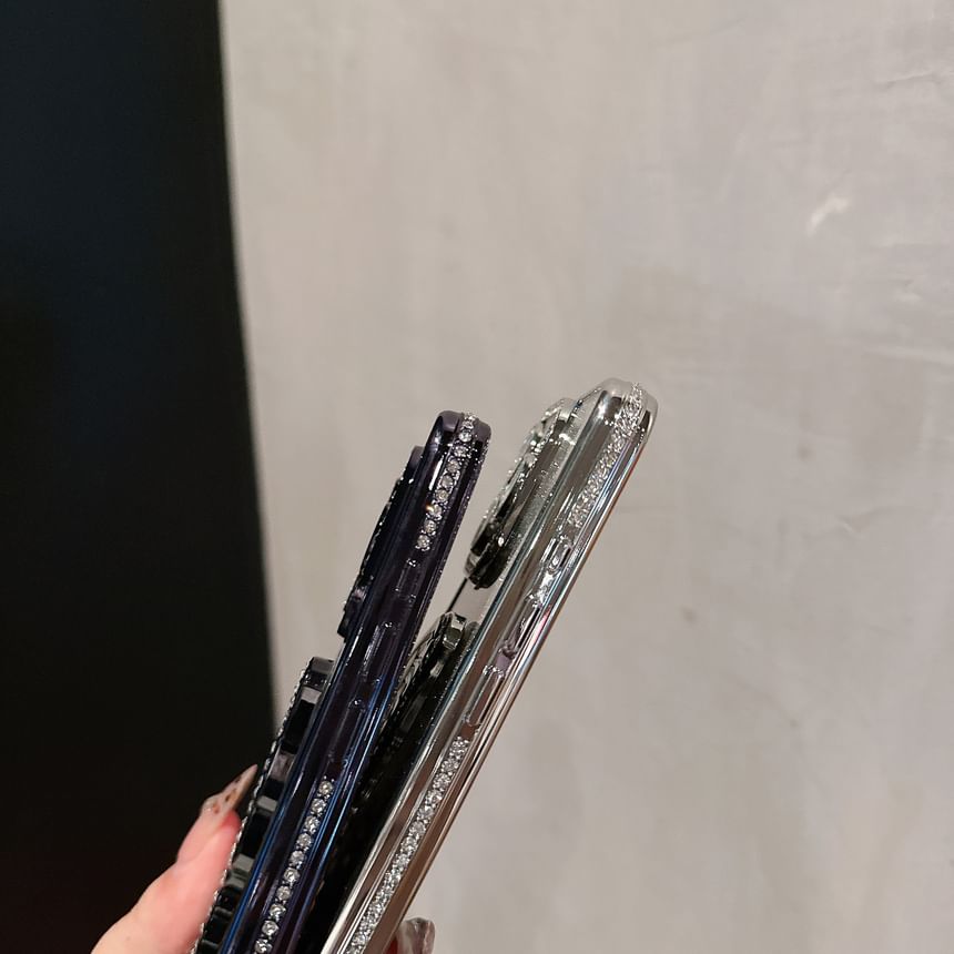 Stand Embellished Case Phone Butterfly