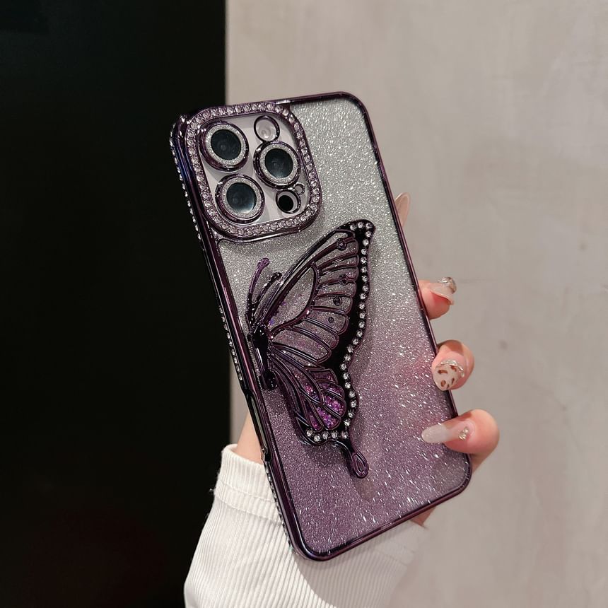 Phone Stand Embellished Case Butterfly