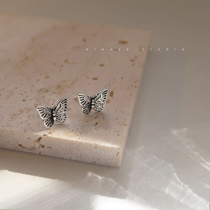 Sterling S925 Stud Silver Earring Butterfly