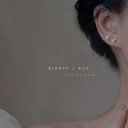 Silver Earring Faux S925 Sterling Stud Pearl