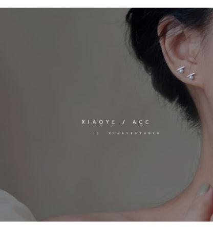 Silver Earring Faux S925 Sterling Stud Pearl