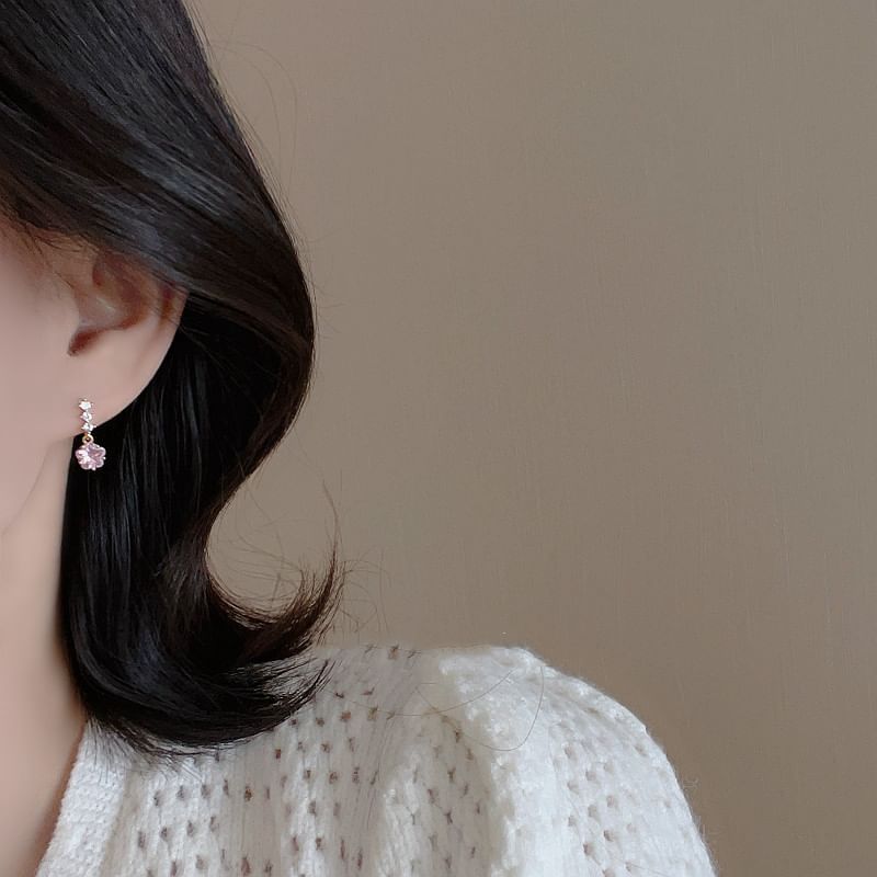 Dangle Earring Rhinestone Alloy Star