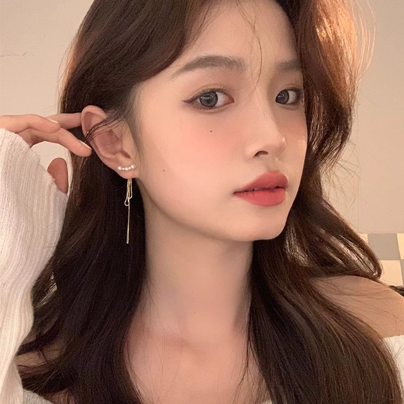 Pearl Earring Faux Alloy Threader