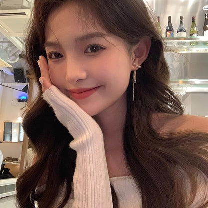 Pearl Earring Faux Alloy Threader