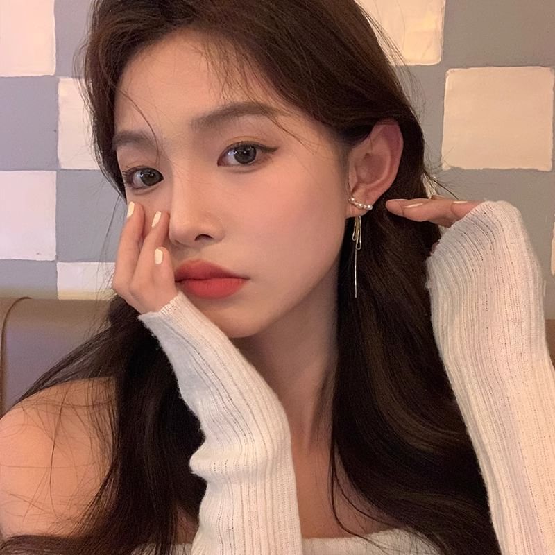 Pearl Earring Faux Alloy Threader