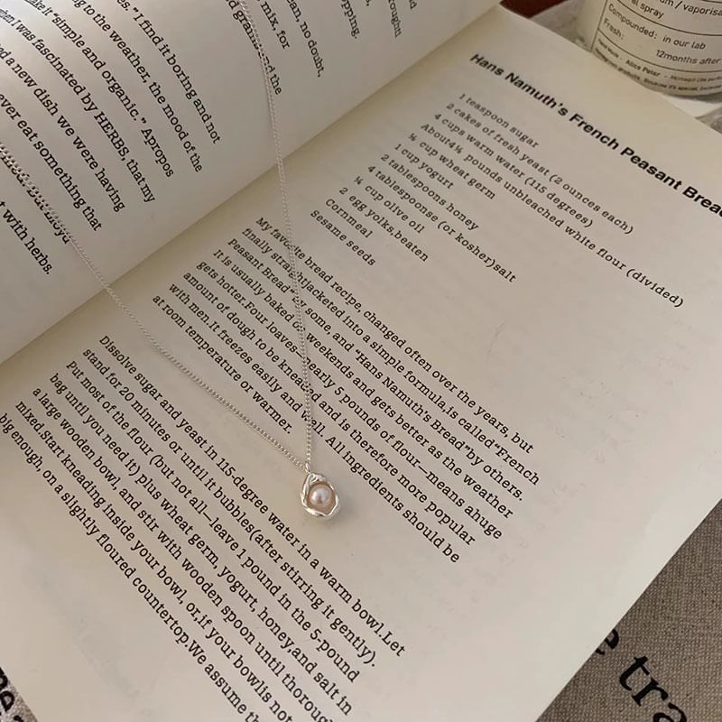 Necklace Pendant Pearl Faux Alloy