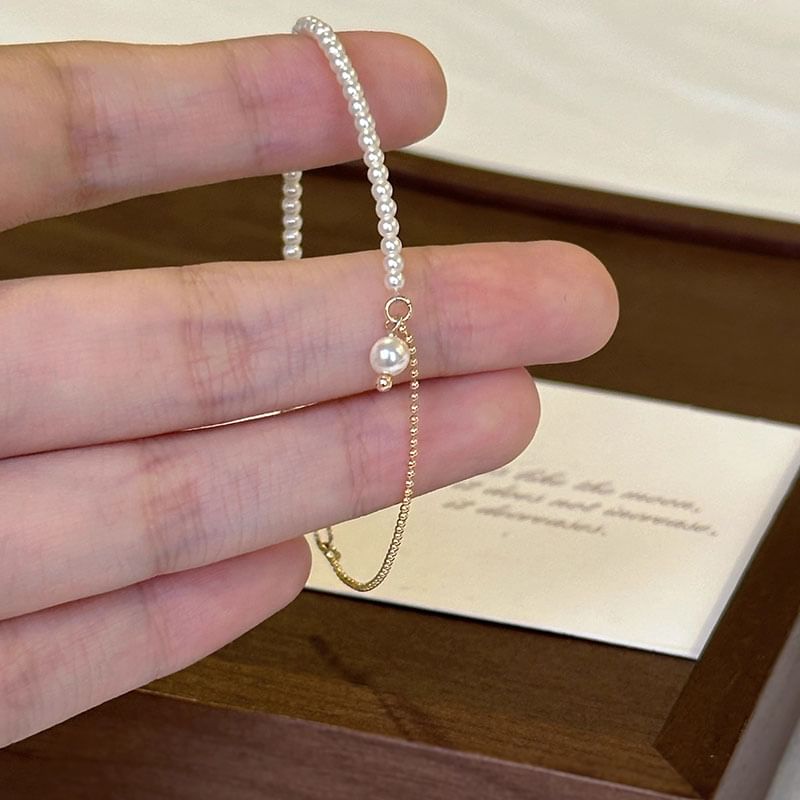 Pearl Faux Alloy Bracelet