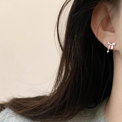 Bow Drop Alloy Earring