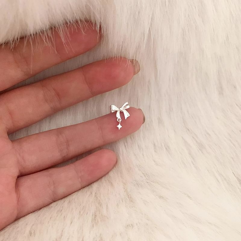 Bow Drop Alloy Earring