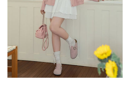 Plus Size Collar Plain Bow Button Jacket