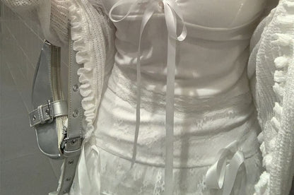 Sleeveless Lace-Trim V-Neck Top