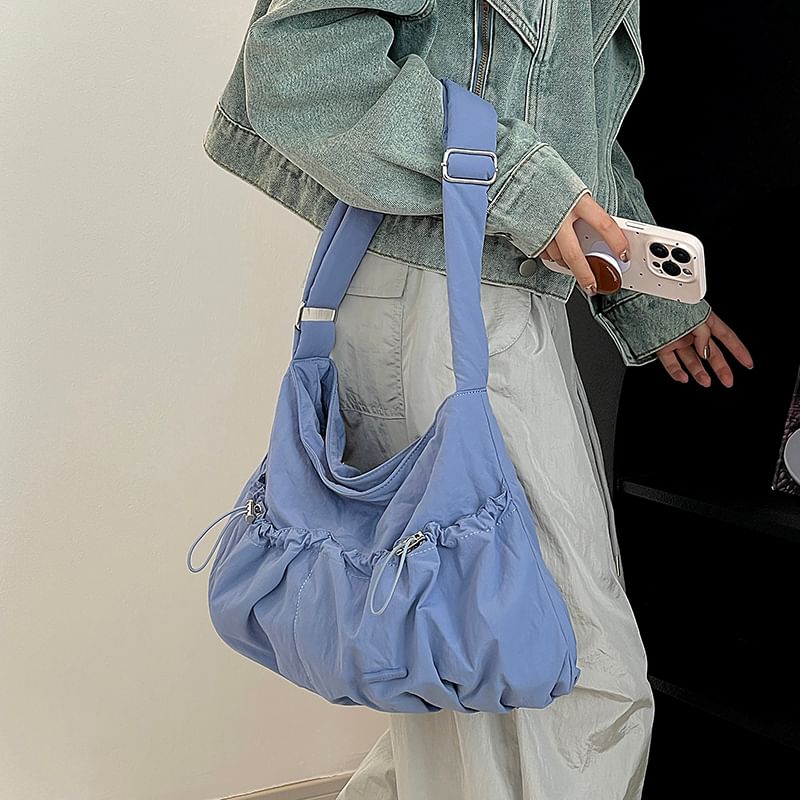 Plain Drawstring Shoulder Bag