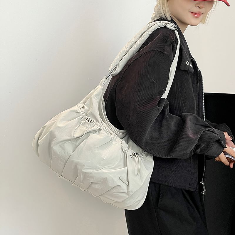Plain Drawstring Shoulder Bag