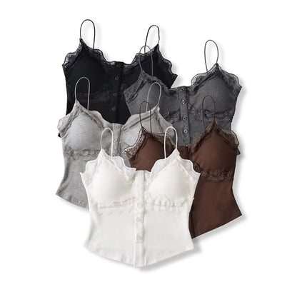 Lace-Trim Bra Top