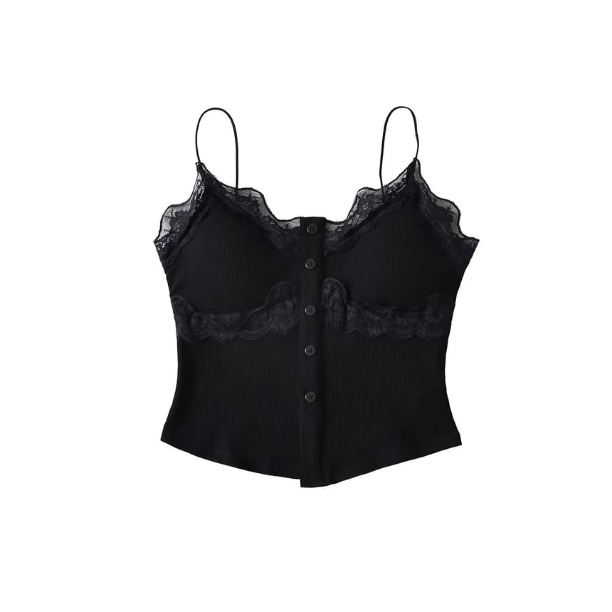 Lace-Trim Bra Top