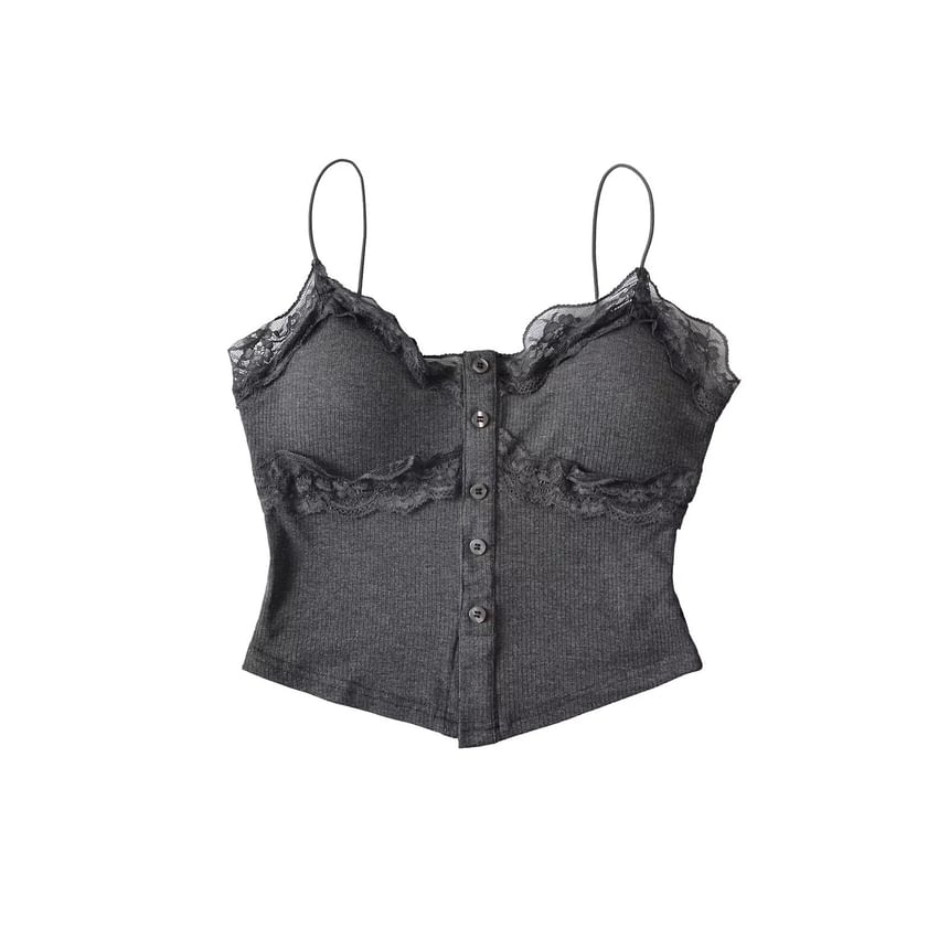 Lace-Trim Bra Top