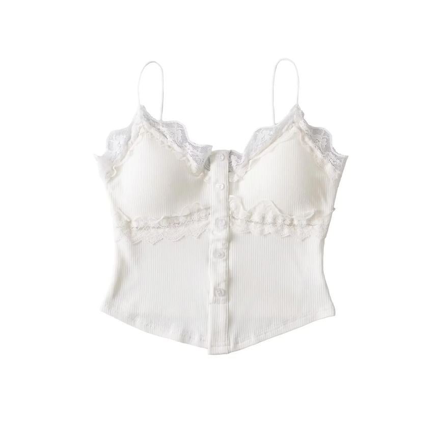 Lace-Trim Bra Top