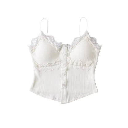 Lace-Trim Bra Top