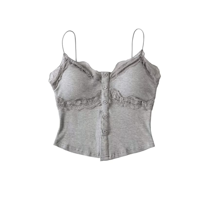 Lace-Trim Bra Top