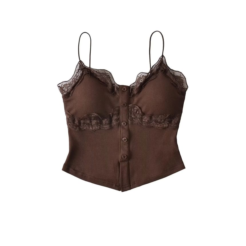 Lace-Trim Bra Top