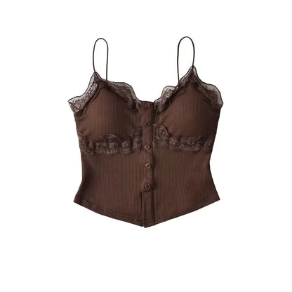 Lace-Trim Bra Top