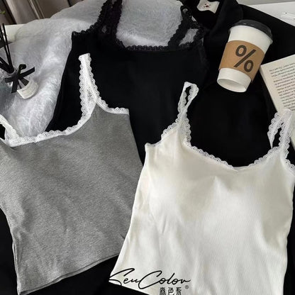 Padded Lace-Trim Cami