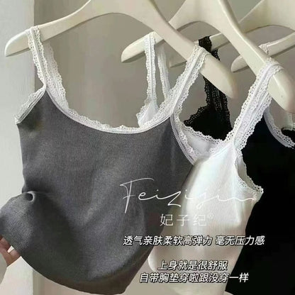 Padded Lace-Trim Cami