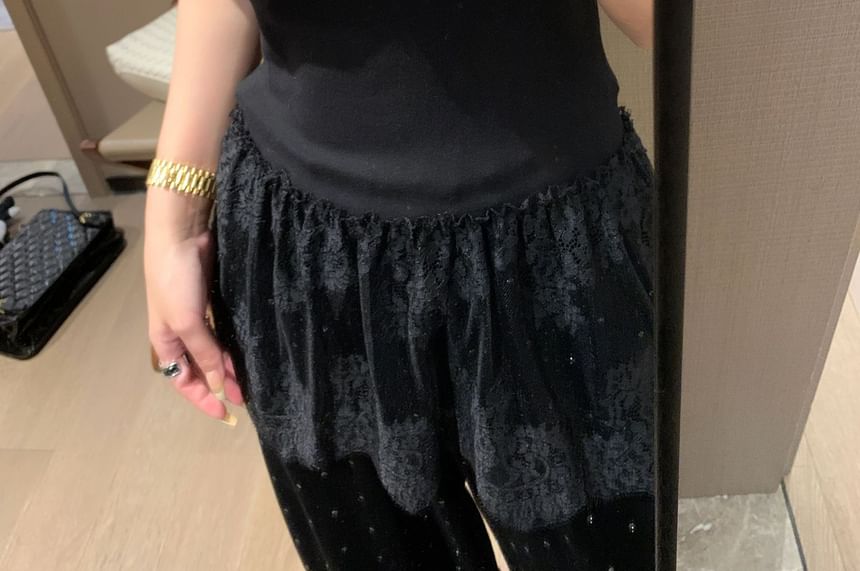 Padded Panel Lace Cami