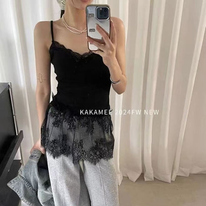 Padded Panel Lace Cami