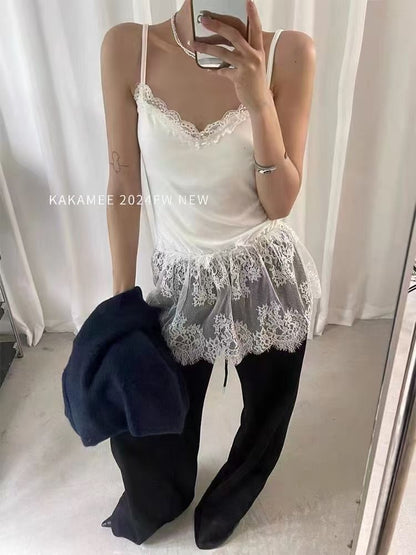 Padded Panel Lace Cami